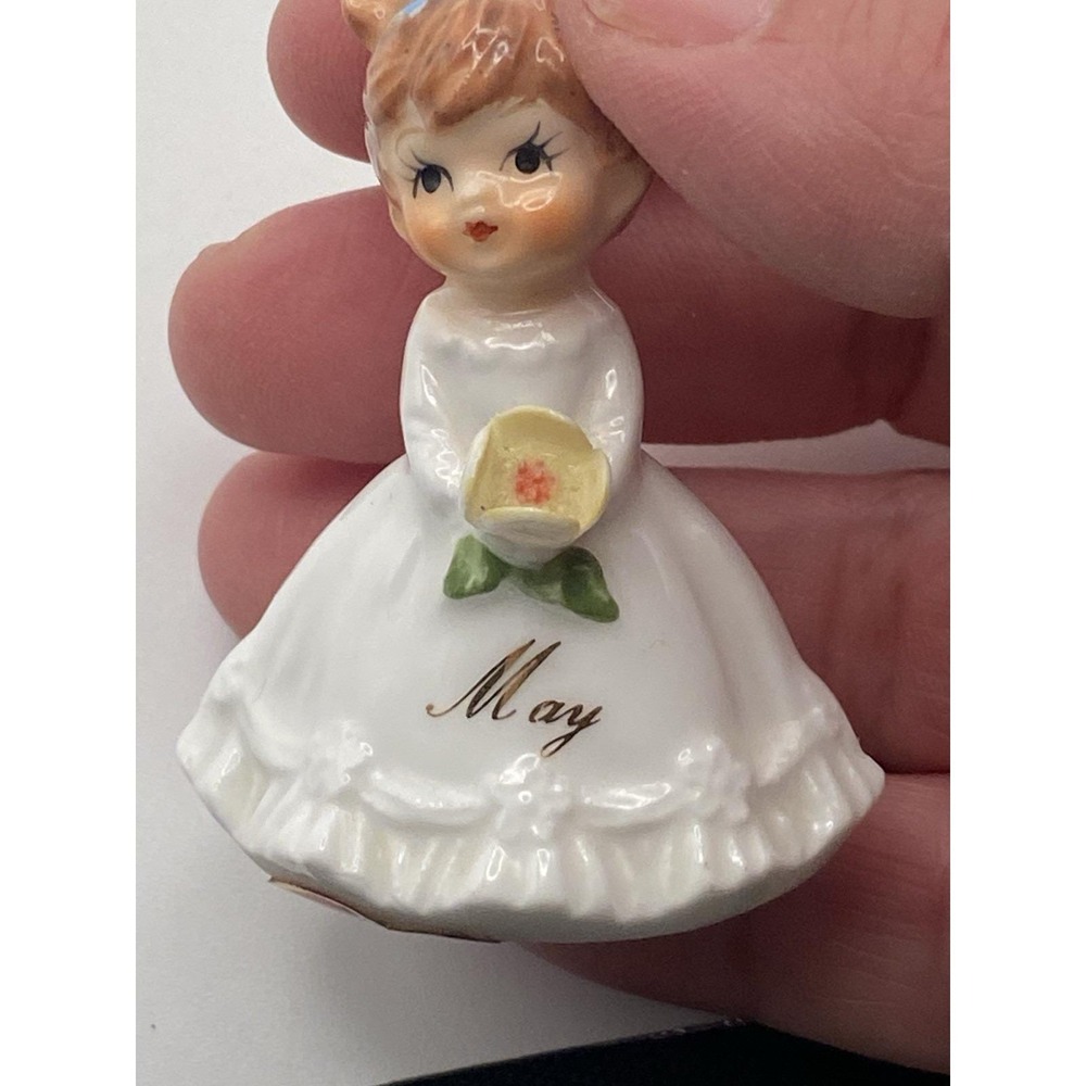Lefton May Birthday Girl Porcelain Vintage 2 Inches
